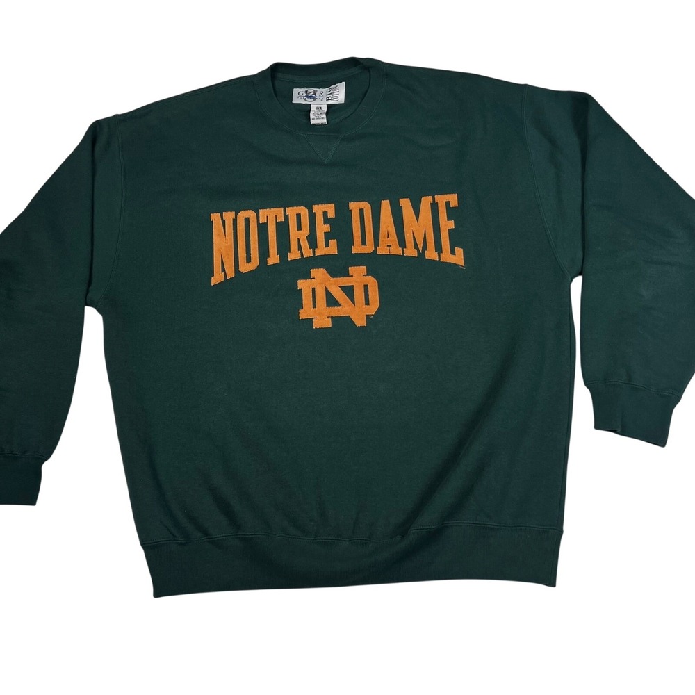 Gear For Sports Notre Dame Fighting Irish Crewneck Sweatshirt Green XL 690 - Picture 3 of 9